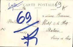 VINTAGE POSTCARD Lyon Bartholdi Fountain the Frontage