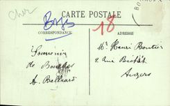 VINTAGE POSTCARD Bourges Together Of the Central Porch Of the Cathedral