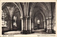 VINTAGE POSTCARD Bourges Underground Church Of the Cathedral