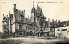 VINTAGE POSTCARD Bourges Palate Jacques Heart the Frontage