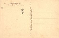 VINTAGE POSTCARD Bourges Hotel Of Jacques Heart Court