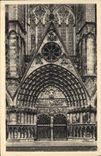 VINTAGE POSTCARD Bourges the Cathedral Central Gate