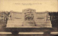 VINTAGE POSTCARD Bourges Monument With the Memory Of the Children Of Dear Morts for Militaria France