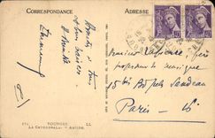 VINTAGE POSTCARD Bourges the Cathedral Apse