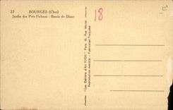 Jardín de Bourges de la POSTAL de la VENDIMIA del lavabo cercano de Fichaux de Diane