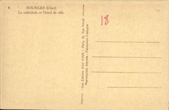 POSTAL Bourges de la VENDIMIA la catedral y el ayuntamiento