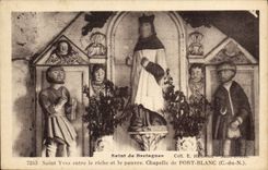 VINTAGE POSTCARD White Port Holy Yves enters the rich person and the Poor Vault of White Port