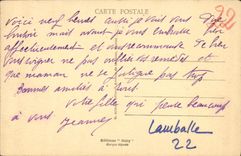 VINTAGE POSTCARD Interior LAMBALLE of the Notre Dame Church