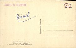 Abadía de Kerity Paimpol de la POSTAL de la VENDIMIA de Beauport interior de la casa del capítulo