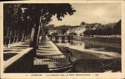 CPA Lannion Le Leguer Vers Le Pont Saint Anne