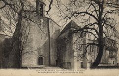 VINTAGE POSTCARD Saint Closes the Church and the Town hall Old abbey