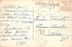 VINTAGE POSTCARD Arcachon Dimensions Money the Beach and the Large Hotel