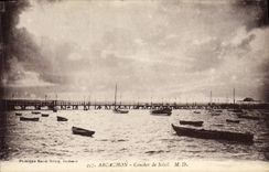 VINTAGE POSTCARD Arcachon Sunset