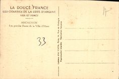 VINTAGE POSTCARD Arcachon Grendes Dunes of the Town of Winter