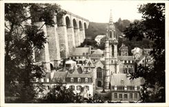 MODERN CARD Morlaix the Viaduct and Panoramic sight on Melaine Saint