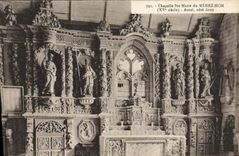 POSTAL Chapelle co de la VENDIMIA. Marie de realiza Hom Autel Derecho-echó a un lado