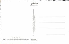 CPM Brest L'Arsenal Le Pont de Recouvrance Bateaux