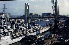 CPM Brest L'Arsenal Le Pont de Recouvrance Bateaux
