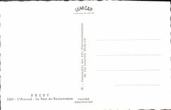 CPM Brest L'Arsenal Le Pont de Recouvrance Bateaux