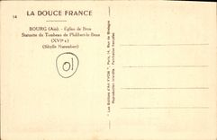 VINTAGE POSTCARD Borough Church of Husks Statuette of the Tomb of Philibert Beautiful