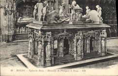 VINTAGE POSTCARD Borough Church Of Husks Mausoleum of Philipert Beautiful