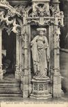 VINTAGE POSTCARD Borough Church of Husks Figures of the Mausoleum of Philibert Beautiful