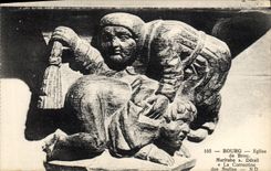 CPA Bourg Eglise de Brou Maritabe Detail la Correction des Stalles