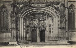 CPA Bourg Eglise de Brou Le Grand Portail