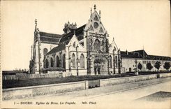 VINTAGE POSTCARD Borough Church of Husks the Frontage
