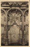 VINTAGE POSTCARD Borough Church of Husks Details of the Oratory of Marguerite of Austria the allegorical PM