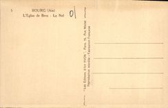CPA Bourg Eglise de Brou La Nef