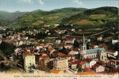 CPA Vals Les Bains Vue Generale Quartier de l'Eglise
