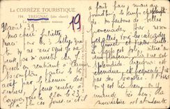 VINTAGE POSTCARD Treignac Vezere Old women Houses