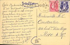 VINTAGE POSTCARD Saillans the Church