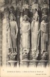 Detalles de Chartres de la POSTAL de la VENDIMIA del pórtico de la puerta meridional