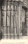 Pilastras de Chartres de la POSTAL de la VENDIMIA de la puerta real