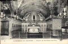 Cámara acorazada de Chartres de la POSTAL de la VENDIMIA de Notre Dame bajo tierra