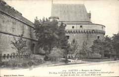 VINTAGE POSTCARD Nantes Rampart Of the Cardinal Castle De Captive Retz