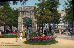 VINTAGE POSTCARD Aix Les Bains Arc de Triomphe De Campanus