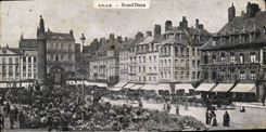VINTAGE POSTCARD Lille Grand Places