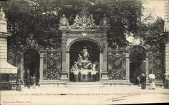 CPA Nancy Place Stanislas Grilles En Fer Forge De Jean lamour Fontaine D'Amphitrite