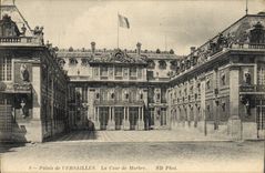 Paladar de la POSTAL de la VENDIMIA de la corte de mármol de Versalles