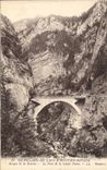 VINTAGE POSTCARD Villard De Lans has Bridge In Royans Gorges Of Bourne the bridge of Goule Noire