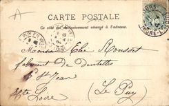 VINTAGE POSTCARD Tours Descartes College