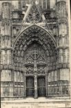 CPA Tours Portail Central De La Cathedrale Saint Gatien