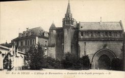 VINTAGE POSTCARD Tours the Abbey De Marmoutiers Together Of the Principal Frontage