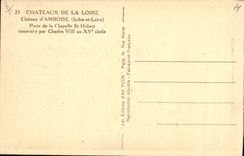 CPA Chateau D'Amboise Porte De La Chapelle St Hubert
