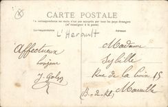 Panorama de Beziers de la POSTAL de la VENDIMIA en el valle del orbe