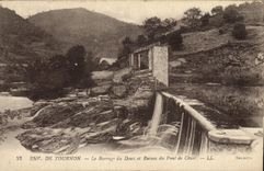 VINTAGE POSTCARD Tournon Stopping Of Soft And Ruins Of the Bridge De Cesar