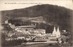 VINTAGE POSTCARD Louvesc View And the Chaix Mount